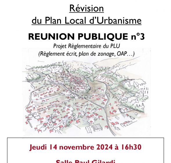 Réunion Publique n°3 sur la Révision du PLU