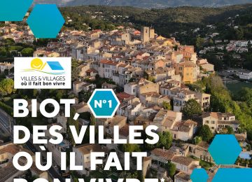 Biot se maintient n°1 des Villes où il fait bon vivre de – 10 000 habitants