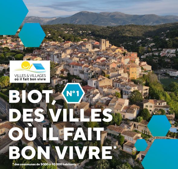 Biot se maintient n°1 des Villes où il fait bon vivre de – 10 000 habitants