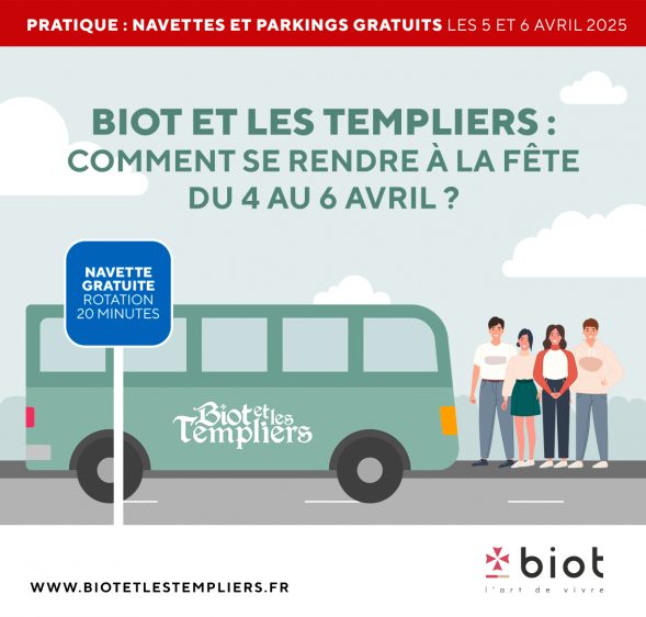 Biot et les Templiers: comment se rendre à la fête du 4 au 6 avril ?